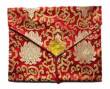 Tibet Buch Hülle XL - A4 Format - Laptop Tasche - Lotus Brokat - rot - Nepal