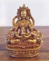 Buddha Amitayus - Statue aus Bronze - feuervergoldet - Nepal 