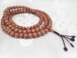 grosse Sandelholz Mala - 10mm Perlen - Sandalwood Gebetskette - Mahakala Knoten - NEPAL
