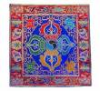 Altar Decke aus Brokat - Doppel Dorje Vajra - Tibetische Symbole - blau - NEPAL
