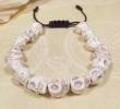 Armband - cremefarbene Totenkopf Perlen - Skull beads - Nepal