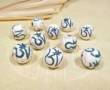 Tibet PERLE OM AUM Symbol - Inlay Türkis und Koralle - MUSCHEL CONCH - Nepal