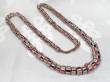 Halskette alte Chevron Perlen - Ethnoschmuck - 125 Trade beads - Nepal 