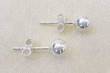 Kugel Ohrstecker - 1 Paar - 925er Sterling Silber - Nepal  