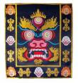 Mahakala - der Besch&uuml;tzer - Altardecke - Wandbehang aus Brokat - Nepal