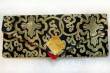 Pecha - Lotus Brokat Tasche f&uuml;r Buddhistische Texte - schwarz - NEPAL Tibet