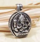Ganesha Amulett - Elefanten Gott - Box Anhänger - 925er Sterling Silber - NEPAL