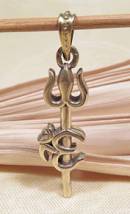 Anhänger Shivas Dreizack mit OM Symbol - 5 Metalle Amulett - Handarbeit Nepal