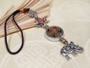 Glücksbringer Schutz Amulett - Elefant - Dorje Vajra - Endloser Knoten - Nepal - Tibet