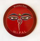 Magnet  Buddha Augen - Kühlschrankmagnet - Metallpinnwand - Nepal