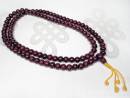 Rosenholz Mala XL - 10mm  Gebetskette  verstellbar - gelber Schützerknoten - Nepal