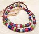 Nagaland TRADEBEADS - 1 Strang - Kette - alte Glasperlen - WEISSES HERZ - Nepal 