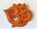 OM Symbol - Wandschmuck aus Holz - AUM - 17 x 15 cm - handgeschnitzt - Nepal