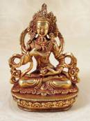 Buddha Vajrasattva - Statue aus Bronze - feuervergoldet - Nepal 
