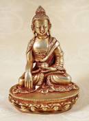 Buddha Shakyamuni Gautama - Statue aus Bronze - feuervergoldet - Nepal 
