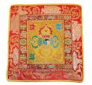 Tibetische Decke - Altardecke - Doppel Dorje Vajra - Lotus Brokat  - Lotos - gelb - Nepal 
