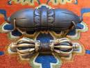 DORJE VAJRA - Donnerkeil Diamantzepter - 18cm - mit Holz Cover - Nepal - Tibet