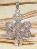 Anhänger Endloser Knoten aus 2 Schlangen Snake - 925er Sterling Silber - Nepal 