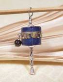 Anhänger Gebetsmühle - Tibet Mantra - Sterling Silber- Lapislazuli - NEPAL