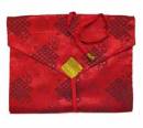 Tibetische Buchhülle - A4 Format - Endloser Knoten - Stoff Tasche - rot - Nepal