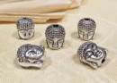 Buddha Kopf - Perle - 5 Stück - Charms - Nepal