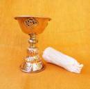 Original Tibetische BUTTERLAMPE - Dipa - Kupfer - Dochte - Nepal