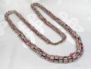 Halskette alte Chevron Perlen - Ethnoschmuck - 125 Trade beads - Nepal 