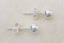 Kugel Ohrstecker - 1 Paar - 925er Sterling Silber - Nepal  