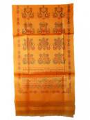 Kata / Katak Tibetischer Glücksschal - 8 Glückssymbole - orange - Nepal