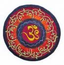 Gestickter Aufnäher - Patch - OM AUM Symbol im Lotuskranz - Nepal