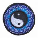 Gestickter Aufnäher - Patch - Yin Yang Symbol im Lotuskranz - Nepal