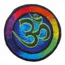 Gestickter Aufnäher - Patch - OM AUM Symbol - Regenbogen - Nepal