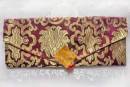 Pecha - Lotus Brokat Tasche für Buddhistische Texte - violett - NEPAL Tibet