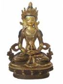 BUDDHA AMITAYUS Statue - feuervergoldet - ORIGINAL aus NEPAL 