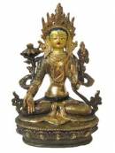 WEISSE TARA Statue - White Tara - feuervergoldet - ORIGINAL aus NEPAL 