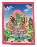Thangka Grüne Tara - Green Tara - die Beschützerin - handgemalt - Nepal Tibet