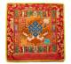 Tibetische Decke - Altardecke - Endloser Knoten - Lotus Brokat  - Lotos - gelb - Nepal 