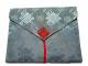 Tibetische Buchhlle - A4 Format - Endloser Knoten - Stoff Tasche - hellblau - Nepal