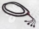 Rosenholz Mala  Buddhistische Gebetskette  verstellbar - brauner Schützerknoten - Nepal