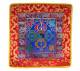 Tibetische Decke - Altardecke - Doppel Dorje Vajra - Lotus Brokat  - Lotos - blau - Nepal 