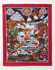 Thangka - Way to Heaven - selten - handgemalt - Nepal - Tibet 