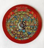 Magnet Wheel of Life / Lebensrad - Kühlschrankmagnet - Metallpinnwand - Nepal
