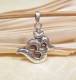 Anhnger OM - AUM - graviert - 925er Sterling Silber - Nepal