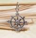 Anhnger DHARMACHAKRA - Rad der Lehre - 925er Sterling Silber - NEPAL - Tibet