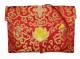 Traditionelle Tibet BUCH HLLE - Schutzhlle - Lotus BROKAT - rot - Nepal