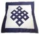 KISSENHLLE aus NEPAL - ENDLOSER KNOTEN - Farbe blau