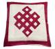 KISSENHLLE aus NEPAL - ENDLOSER KNOTEN - Farbe maroon