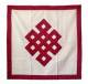 Tischdecke Endloser Knoten - 88x88cm - Baumwolle - Gl�ckssymbol - maroon - Nepal 