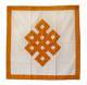 Tischdecke Endloser Knoten - 88x88cm - Baumwolle - Gl�ckssymbol - orange - Nepal 