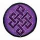 Gestickter Aufn�her - Patch - Endloser Knoten - violett - Nepal